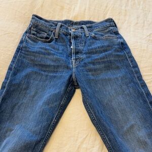 MOTHER Straight Blue Jeans